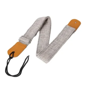 Adjustable Embroidered Cotton Leather Guitar Strap