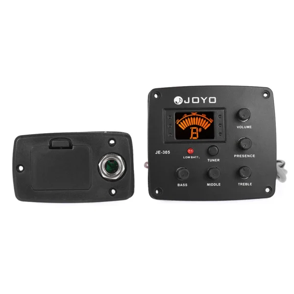 JE-305 Acoustic Guitar Piezo Pickup With Preamp 4-Band EQ, Tuner & LCD Display - Image 2