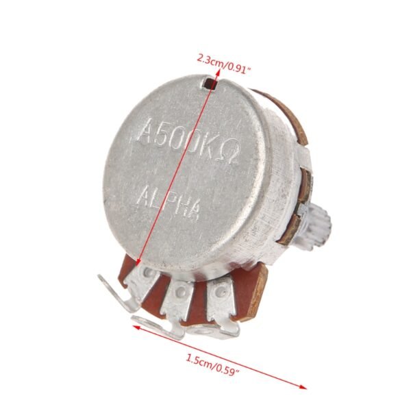 2Pcs A500K B500K A250K B250K Potentiometer Splined 15mm 18mm Shaft Parts - Image 15