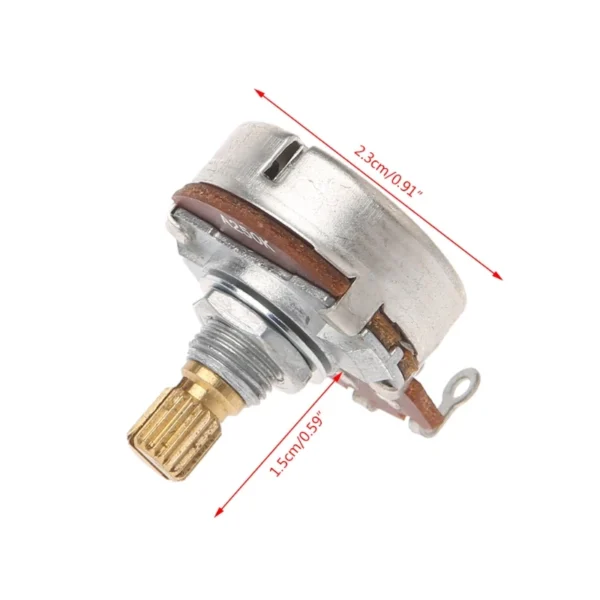 2Pcs A500K B500K A250K B250K Potentiometer Splined 15mm 18mm Shaft Parts - Image 6