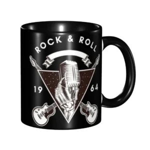 Rock And Roll Skeleton Guitar Microphone Mug