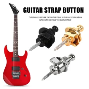2Set Guitar Strap Locks with Black Washers