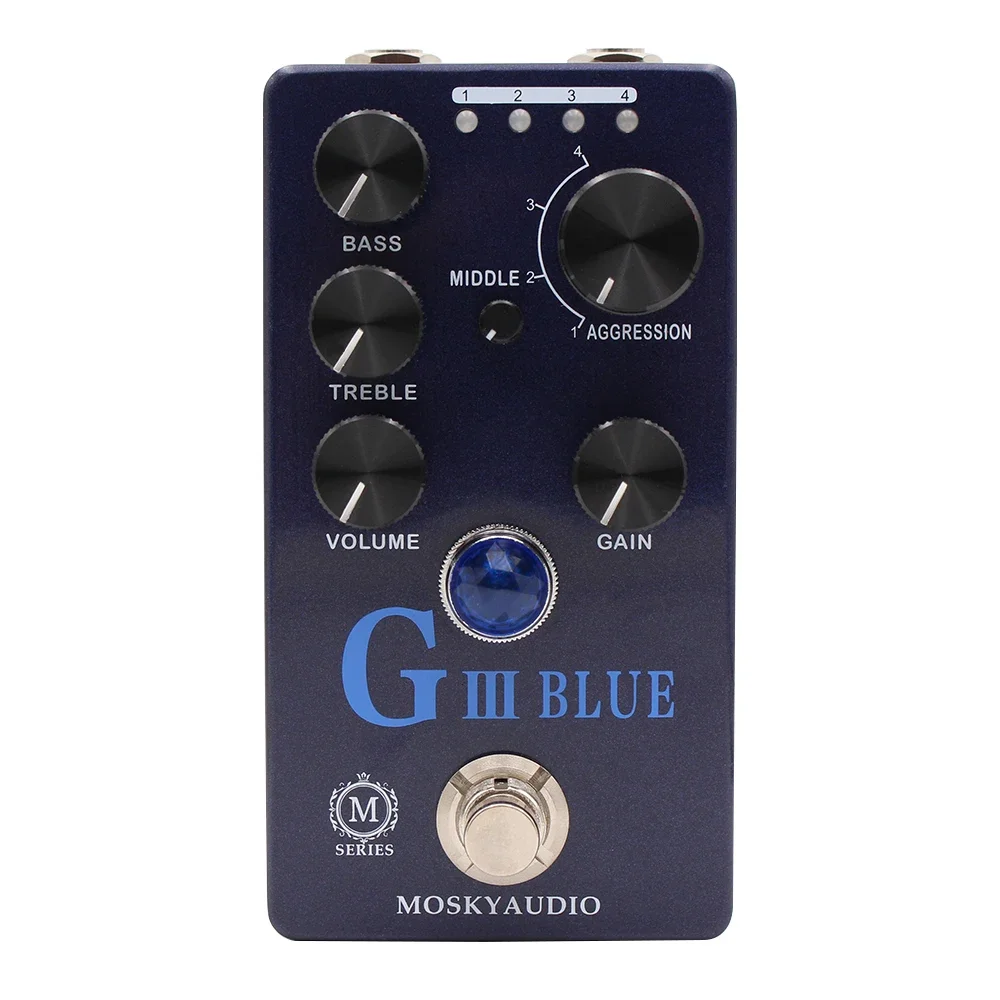 Mosky G III BLUE Overdrive Distortion Preamp Effect Pedal With True Bypass