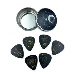 12 Pack in A Tin Box 0.71mm Medium Celluloid Guitar Picks