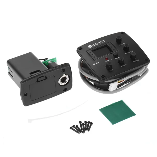 JE-305 Acoustic Guitar Piezo Pickup With Preamp 4-Band EQ, Tuner & LCD Display - Image 6