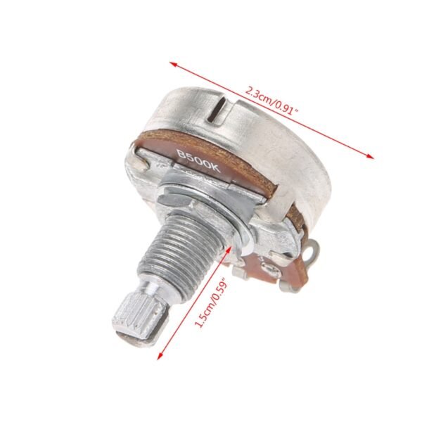 2Pcs A500K B500K A250K B250K Potentiometer Splined 15mm 18mm Shaft Parts - Image 11