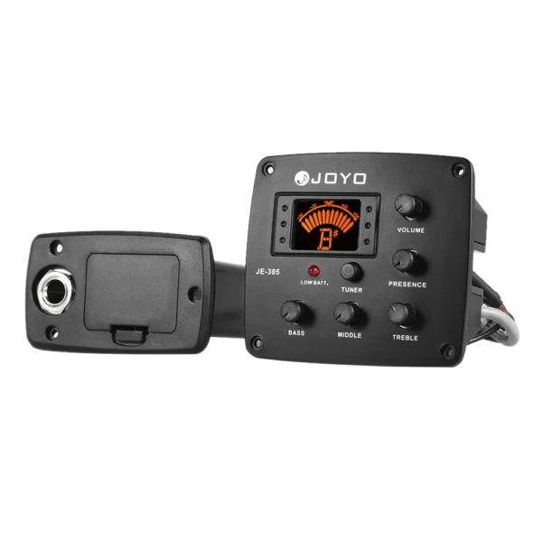 JE-305 Acoustic Guitar Piezo Pickup With Preamp 4-Band EQ, Tuner & LCD Display