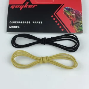 Vintage Style tinned Cloth Push Back Guitar Wire Per Meter - Black/Yellow