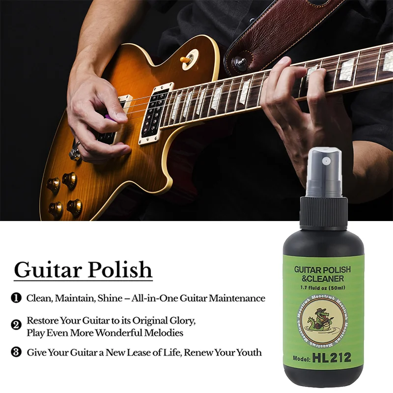 Guitar Cleaning All IN ONE Kit Fretboard Lemon oil Polish & String-Cleaner - Image 4