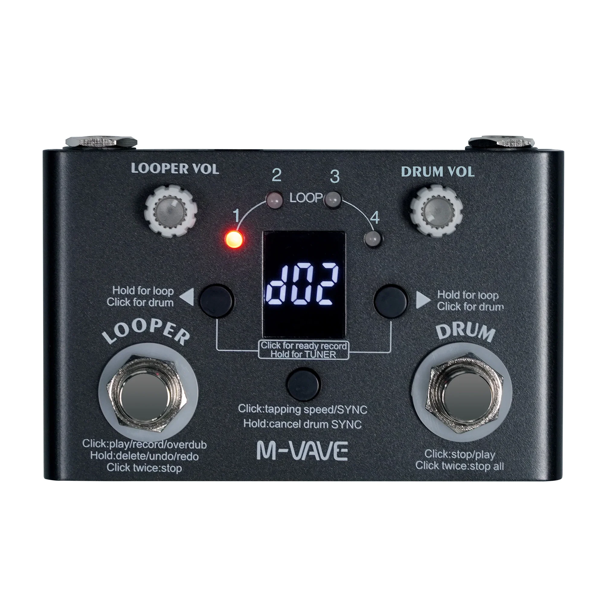 M-vave Lost Tempo V2 Drum Machines & Looper Pedal