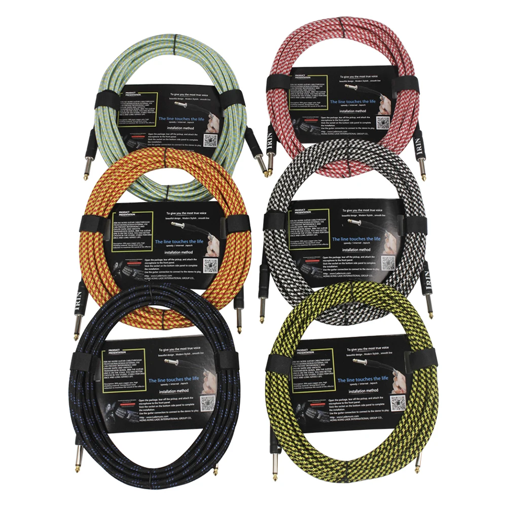IRIN 6M/10M 6.5mm Plug No Noise Audio Cable For Electric Guitar & Bass - Image 5